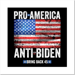 PRO AMERICA ANTI BIDEN FLAG USA IMPEACH JOE BIDEN ANTI BIDEN Posters and Art